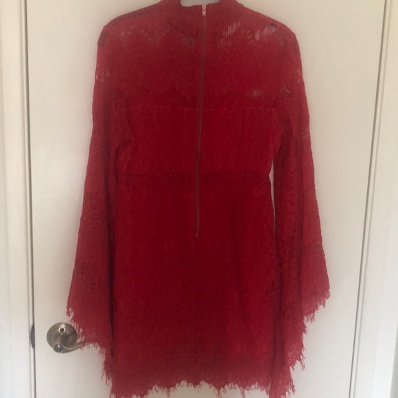 Mink pink red lace dress - Picture 4 of 4